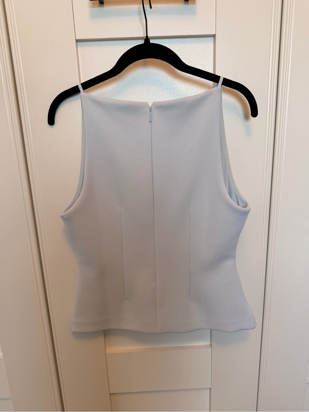 Babaton Light Blue Boatneck Sleeveless Top - Picture 4 of 5
